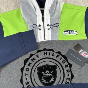 NWT Tommy Hilfiger NFL Men's XL Seattle Seahawks Pullover Hoodie Sweatshirt
